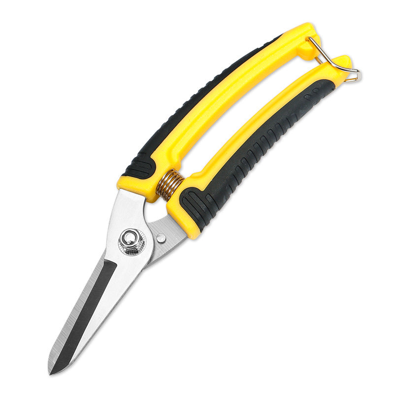Garden Pruning Shears, Stainless Steel, 7.9 in, Black & White